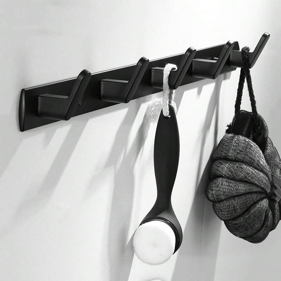 1個浴室收納掛鉤,掛在牆後掛衣鉤,浴室毛巾和廚房用品掛鉤,適用於教室門後的廚房和浴室物品收納