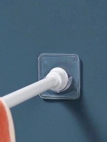 1入組不需打孔貼式窗簾桿支架,伸縮式桿子支架適用於門窗窗簾 - 透明 - 查看 6