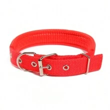 1pc Red Dog Collar For Outdoor Walking, Suitable For Small/medium/large Sized Dogs, Pet Supplies - Red - View 1