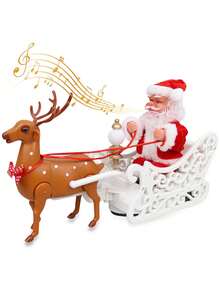 1入稀奇古怪的攀爬繩梯,降落傘裝飾的聖誕老人玩具,帶有可自動攀爬的攀爬珠,包括3個5號電池,用於裝飾或禮物,包裝盒顏色隨機 - 紅色 - 查看 4