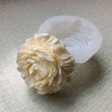 1 件 3d 矽膠模具,模擬牡丹巧克力、糖果、軟糖和肥皂模具,非常適合 Diy 蛋糕裝飾、烘焙、廚房小工具、廚房配件、家居和廚房用具 - 白色 - 查看 1
