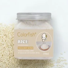 350ml Rice Body Scrub With Walnut Particles For Deep Cleansing And Exfoliating, Remove Dead Skin And Hydrate, Nourish Skin Care