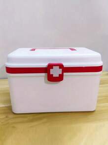 一款28厘米白色家用醫藥箱,大容量國產多層醫藥盒、急救箱、大型藥箱