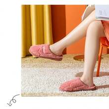 男女拖鞋1雙毛絨拖鞋保暖拖鞋家用秋冬室內家用保暖拖鞋保暖防滑月子鞋加厚毛絨情侶蓬鬆拖鞋,溫暖情侶禮物整個冬天,聖誕禮物。