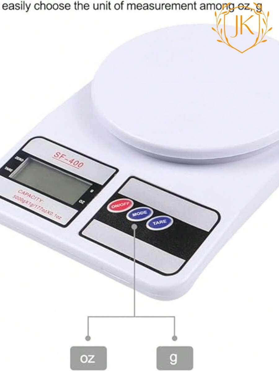JK Báscula de Cocina 5 Kg Digital Gramera Alta Precisión - Blanco - Ver 1