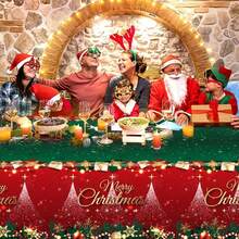 1pc Halloween Themed Waterproof PE Tablecloth, Party Dining Table Decor - Red - View 2