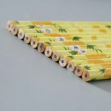 12入組水果造型鉛筆,可愛文具,兒童禮物,獎品,繪畫,卡通書寫,學生學習用品 - 綠色 - 查看 4