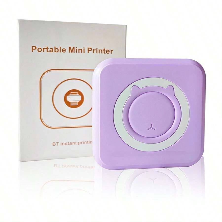 Portable Mini Printer, Macaron Purple - Macaron purple - View 1