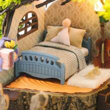 3d拼圖模型建築套件,diy手工制作的有家具的玩具屋,木工藝品家居裝飾,適用於客廳、臥室,具創意的感恩節和聖誕禮物 - 彩色 - 查看 7