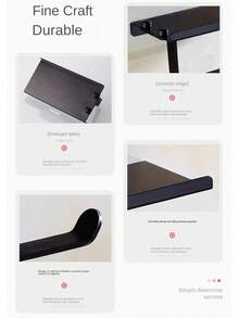 1入組鋁製廁紙架,黑色大容量收納架,適用於浴室/酒店廁紙架,掛壁式可拍照且收納卷紙 - 黑色 - 查看 5