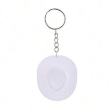 1入流行創意西部牛仔牛奶圖案帽飾鑰匙扣(適用於新年禮物,節日派對,錢包掛飾)