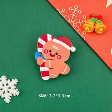 8 件小姐可愛聖誕胸針,diy 配件別針,卡通聖誕老人徽章聖誕節日禮物