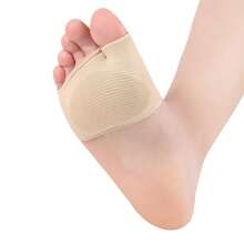 1pair Thickened And Breathable Anti-Slip Foot Care Pad For Hallux Valgus And Foot Callus Prevention - Apricot - View 1