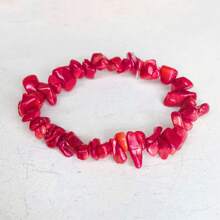 Natural Stone Bracelet Crystal Healing Chip Chain Bracelets ,Gemstone Polished Asymmetrical Crystals Stone - Multicolor - View 28