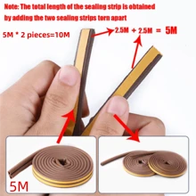 1 Roll Of White, 5m/10m Long, Die Type, Epdm Foam Rubber Material, Self-adhesive, Door Frame, Window Frame, Anti-collision, Sound Insulation, Sealing Strip