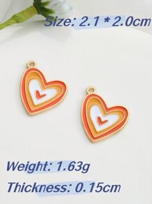 20入組簡約個性多巴胺漸變顏色鋅合金珠寶製作吊墜,適用於女性、diy項鍊、手鍊、耳環、身鏈項鍊