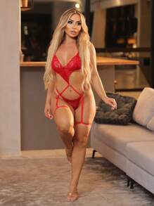 Women Sexy Lingerie Sets - Red - View 2