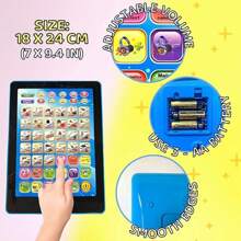 Máquina de aprendizaje de idiomas en Español, juguete educativo para niños, habla de música, máquinas de lectura del alfabeto en Español, 1 - Multicolor - Ver 1