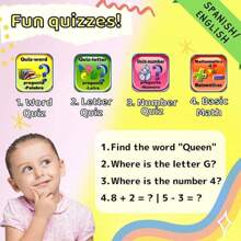 Máquina de aprendizaje de idiomas en Español, juguete educativo para niños, habla de música, máquinas de lectura del alfabeto en Español, 1 - Multicolor - Ver 6