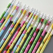 12入組水果造型鉛筆,可愛文具,兒童禮物,獎品,繪畫,卡通書寫,學生學習用品 - 綠色 - 查看 5