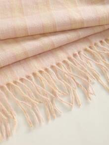 Sọc Tua Khăn quàng cổ Đúng mốt Mùa Đông Ấm áp Bọc Khăn choàng - màu hồng nhạt - Xem 6