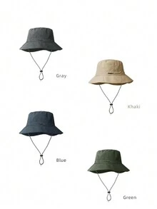 1頂女士可摺疊的漁夫帽,速乾防水薄款戶外防曬登山帽 - 純色 - 查看 10