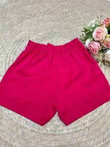 Women Shorts - 玫瑰紅 - 查看 3
