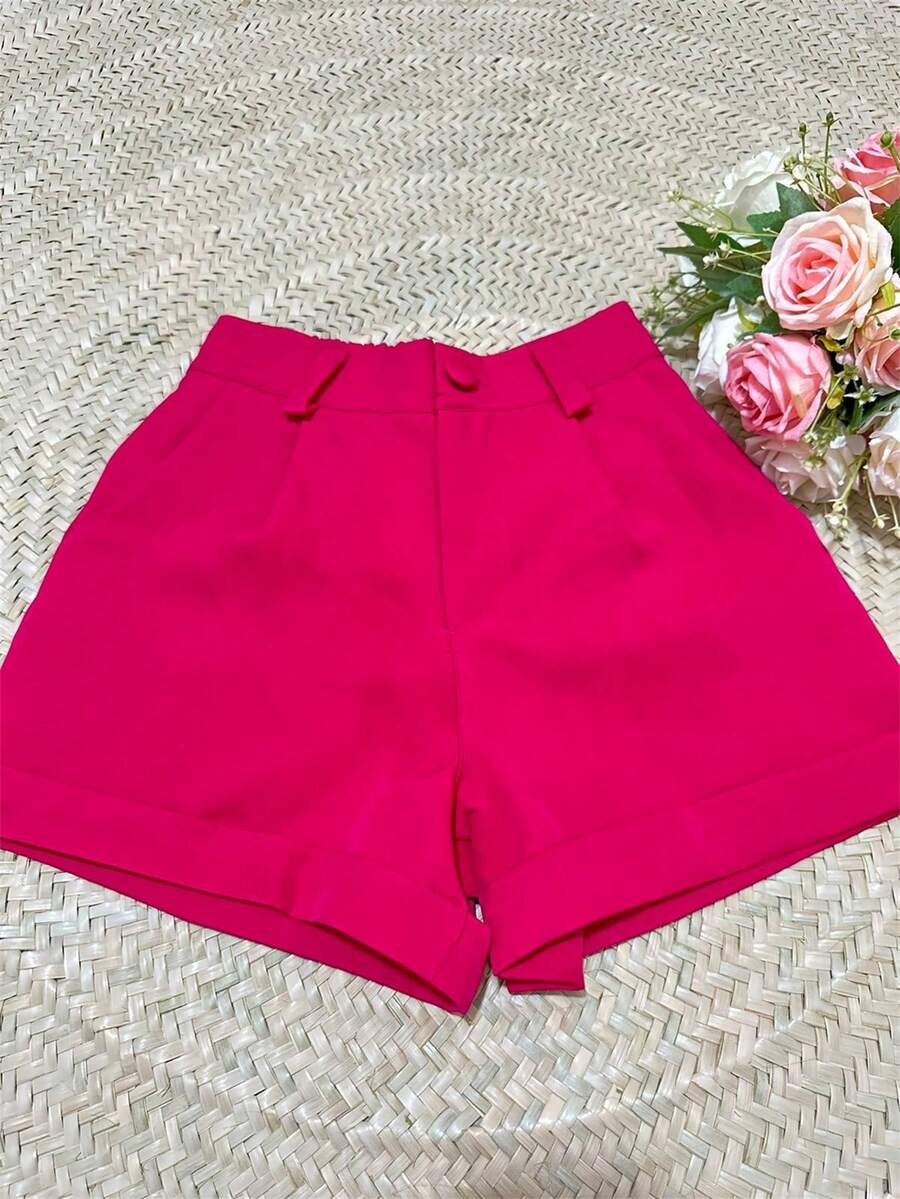 Women Shorts - 玫瑰紅 - 查看 1