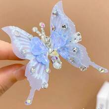 动感蝴蝶发夹小仙女儿童发饰2023动感蝴蝶中国风发夹小女孩发箍