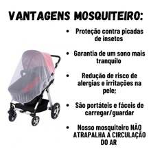 카트/어린이용 의자/유아용 컴포트용 툴 모기장 - 화이트 - 보기 2