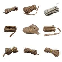 1Roll/5Meters Natural Vintage Jute Cord Rope String Crafts DIY Handwork Home Accessories Jute Ribbons Bow Gift Wrapping Party Decor - A09 - View 4