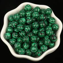 4-12mm天然石頭圓形綠虎眼石亞馬遜石藍寶石石英玛瑙斑彩間隔散珠,適用於珠寶製作diy手鐲項鍊 - 彩色 - 查看 22