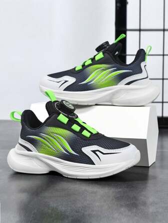 一雙男童女童同款日常輕便百搭夜光春秋厚網休閒運動跑步小白鞋