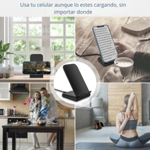 10W Fast Wireless Charger, Wireless Charging Stand Compatible With IPhone 13 12 11 Pro XR XS 8 Plus Galaxy S20 S10 Note 20 10 Googles And Other Qi-Enabled Phones - 黑色 - 查看 8