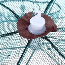 Red De Trampa De Pesca Plegable, Para Camarones, Cangrejos, Peces Pequeños, Cebo Vivo, Con 6 Entradas - Verde - Ver 7