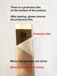 Colorful Life 20 miếng dán tường gương acrylic đơn giản, miếng dán tường hình chữ nhật 3D tự dính, trang trí nhà cửa cho phòng khách phòng ngủ, áp dụng cho mọi mùa - Vàng - Xem 8