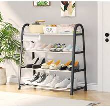 1pc Stainless Steel Shoe Rack, Multi-Layer Shoe Cabinet, Easy Installation Dust-Proof Shoe Shelf, 3/4 Layers Free Standing Shoe Rack For Home Dormitory Doorway - Multicolor - View 1