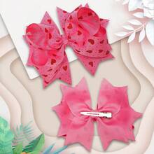 2入組5英寸兒童蝴蝶髮弓,節日蝴蝶式髮夾