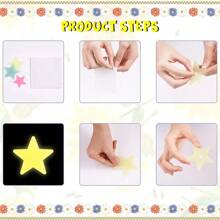 100 Piezas De Estrellas Luminosas En La Oscuridad, Pegatinas Fluorescentes De Estrellas De Pared Y Techo (color Aleatorio), Haz Que Las Habitaciones Brillen Como El Cielo Nocturno, Decoraciones Para El Dormitorio, Decoración Del Hogar - Multicolor - Ver 7