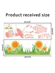 Creative Nhảy múa Đáng yêu Cô gái Hoa Hướng dương Vùng đồng cỏ Tự dính Giấy dán tường Đối với Phòng khách , Phòng ngủ , Trẻ em Trang trí phòng - Nhiều màu - Xem 2