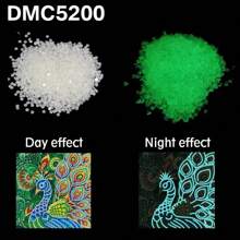 Hàng mới đến Sáng Nhựa Kim cương Với DMC 5200 , 5D DIY Tranh kim cương Thêu Giường đôi Hình vuông Kim cương Khảm - Kim cương nhựa dạ quang DMC5200 2000 viên/10g - Xem 4