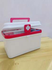 一款28厘米白色家用醫藥箱,大容量國產多層醫藥盒、急救箱、大型藥箱