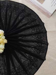 1入組1公尺長彈性花邊修邊,25cm寬,適用於diy製作服裝禮帽裙子等裝飾材料