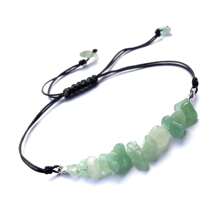 天然寶石碎片水晶手鍊可調節順序,有助於平衡身心靈,靈氣禮物 - 彩色 - 查看 19