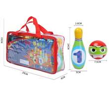 1套大號pu材質實心保齡球套裝,便攜式運動玩具,彩色戶外運動玩具 - 彩色 - 查看 5