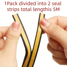1 Roll Of White, 5m/10m Long, Die Type, Epdm Foam Rubber Material, Self-adhesive, Door Frame, Window Frame, Anti-collision, Sound Insulation, Sealing Strip