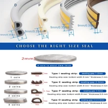 1 Roll Of White, 5m/10m Long, Die Type, Epdm Foam Rubber Material, Self-adhesive, Door Frame, Window Frame, Anti-collision, Sound Insulation, Sealing Strip
