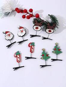 8入組/套卡通設計彈簧夾,適用於打扮裝扮、派對和聖誕節等活動