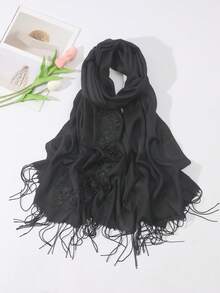 1 Miếng Của phụ nữ Đúng mốt Đen Ren & Kết cườm Khăn quàng cổ Thích hợp Đối với Quấn đầu , Giải trí Mặc hàng ngày - màu đen - Xem 1
