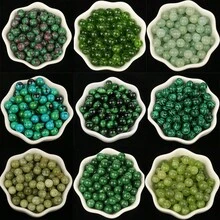 4-12mm天然石頭圓形綠虎眼石亞馬遜石藍寶石石英玛瑙斑彩間隔散珠,適用於珠寶製作diy手鐲項鍊 - 彩色 - 查看 6